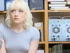 Teen thief with pierced nipples fucked hard