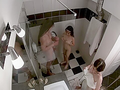 Hidden Cam – Threesome Shower