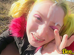 A Selection Of Of Sperm On The Face Of Clothes And Glasses For A Cute Beautiful Schoolgirl